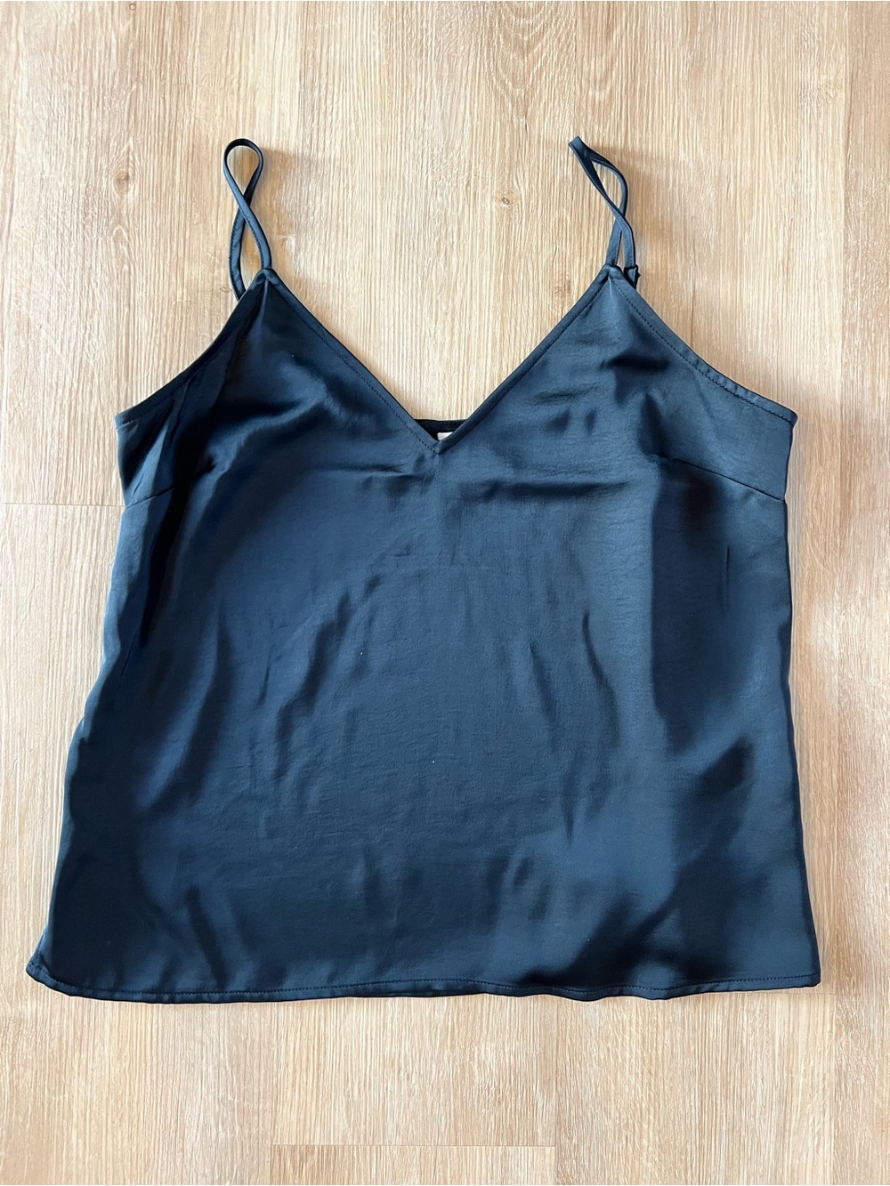 a new day Black Satin V-Neck Camisole